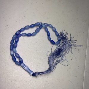 13" long Blue Catseye Prayer Beads